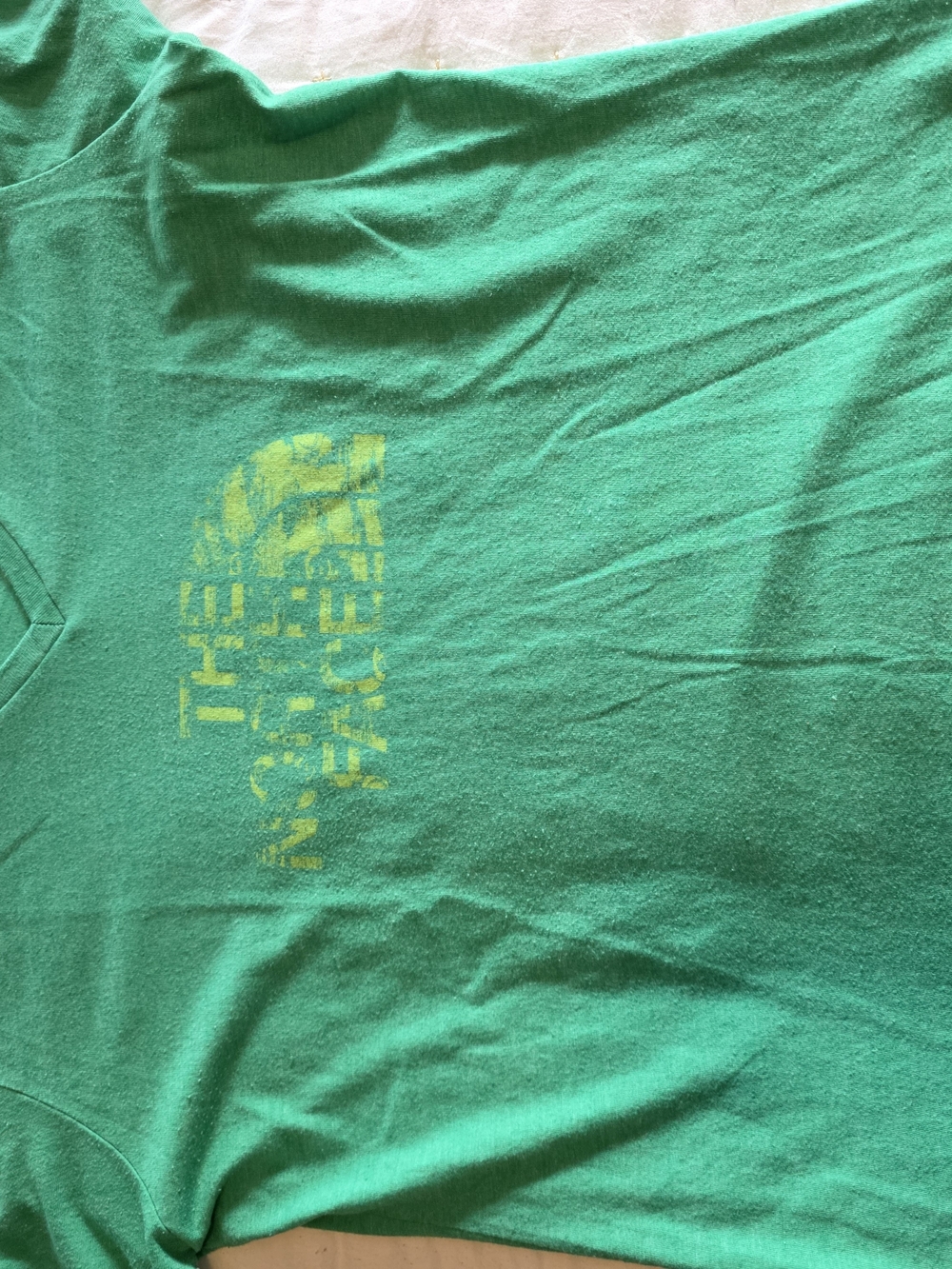 The North Face Green V-Neck Logo Tee - Picture 3 of 4
